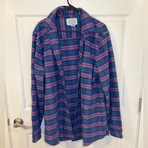 Alaska 1959 Wilderness Gear Purple/Teal/Pink Plaid Vintage Flannel Button Up